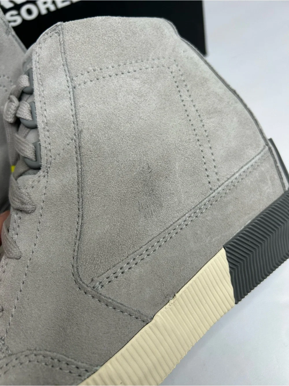 New Sorel Women's Grey Suede Wedge Sneaker Shoes 7  - Waterproof